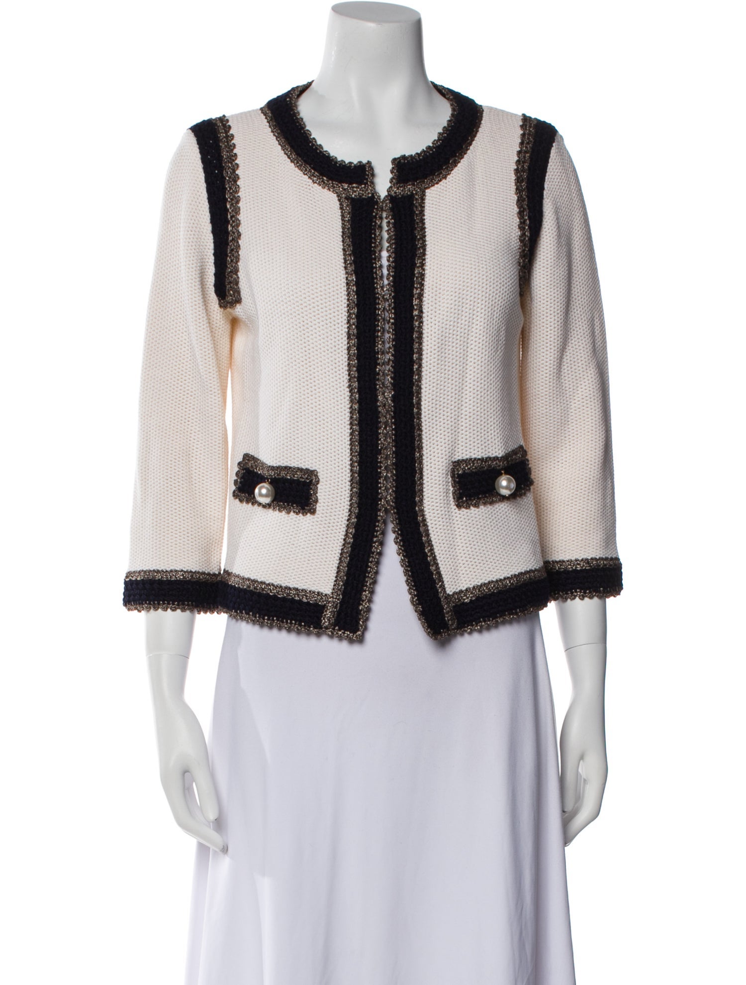 St. John Couture Wool Striped Jacket