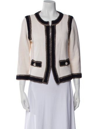 St. John Couture Wool Striped Jacket