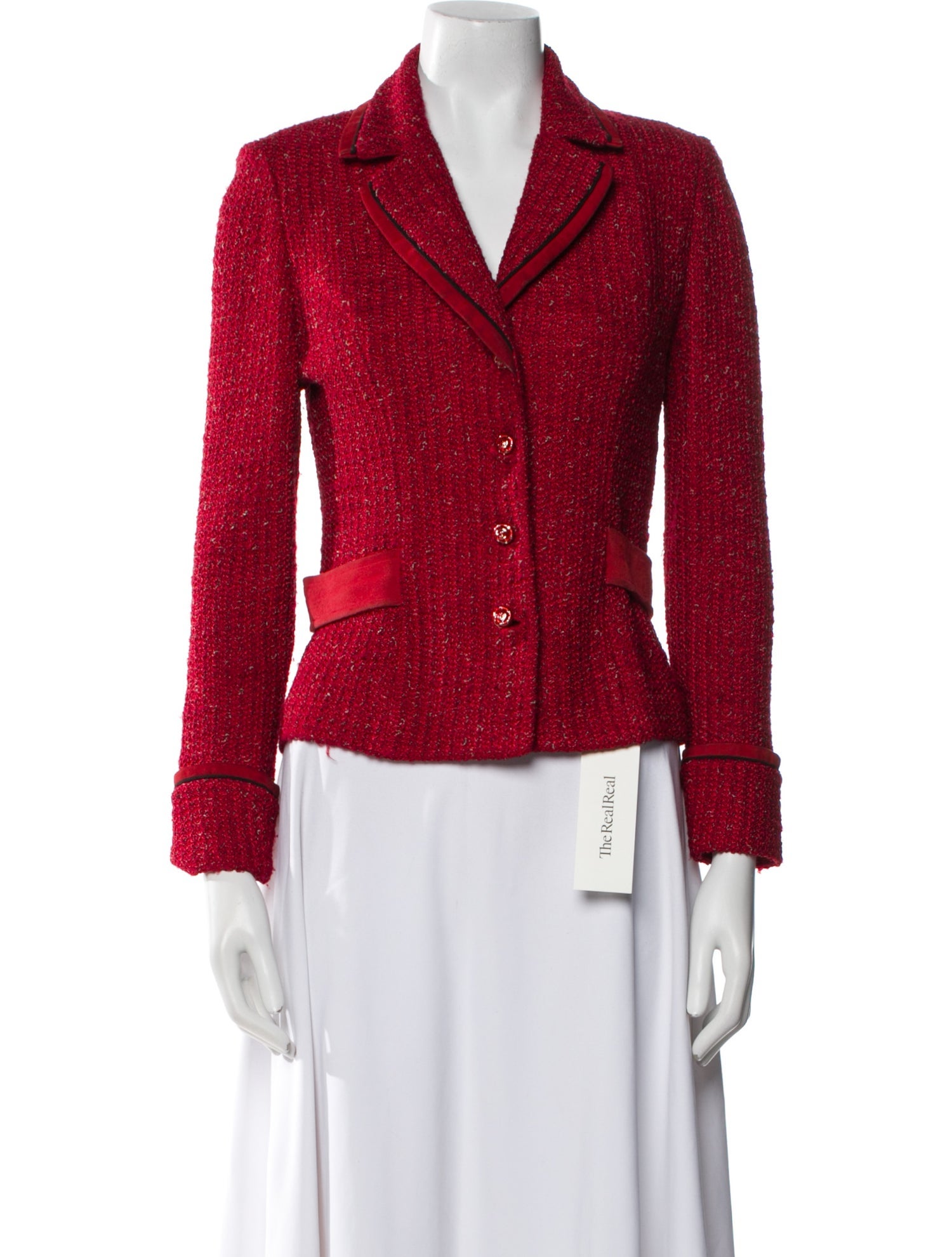 St. John Couture Tweed Pattern Blazer