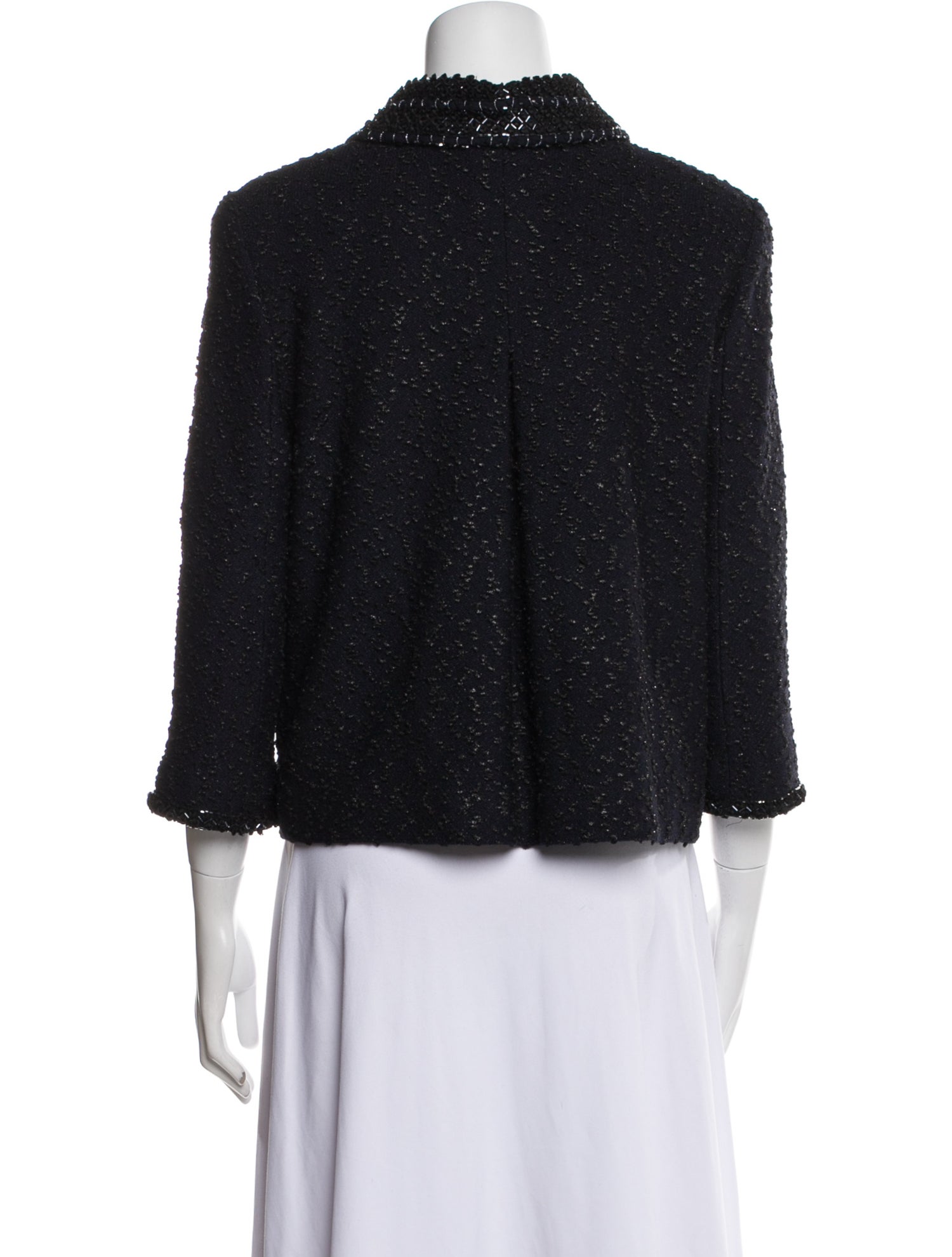 St. John Couture Wool Tweed Pattern Evening Jacket