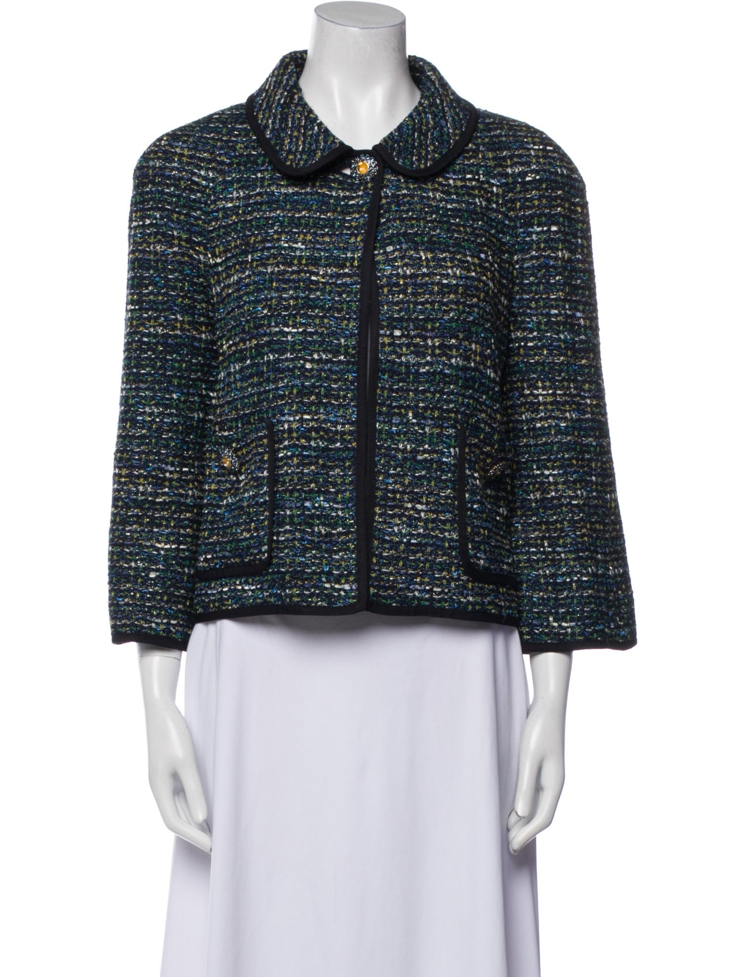 St. John Couture Tweed Pattern Evening Jacket