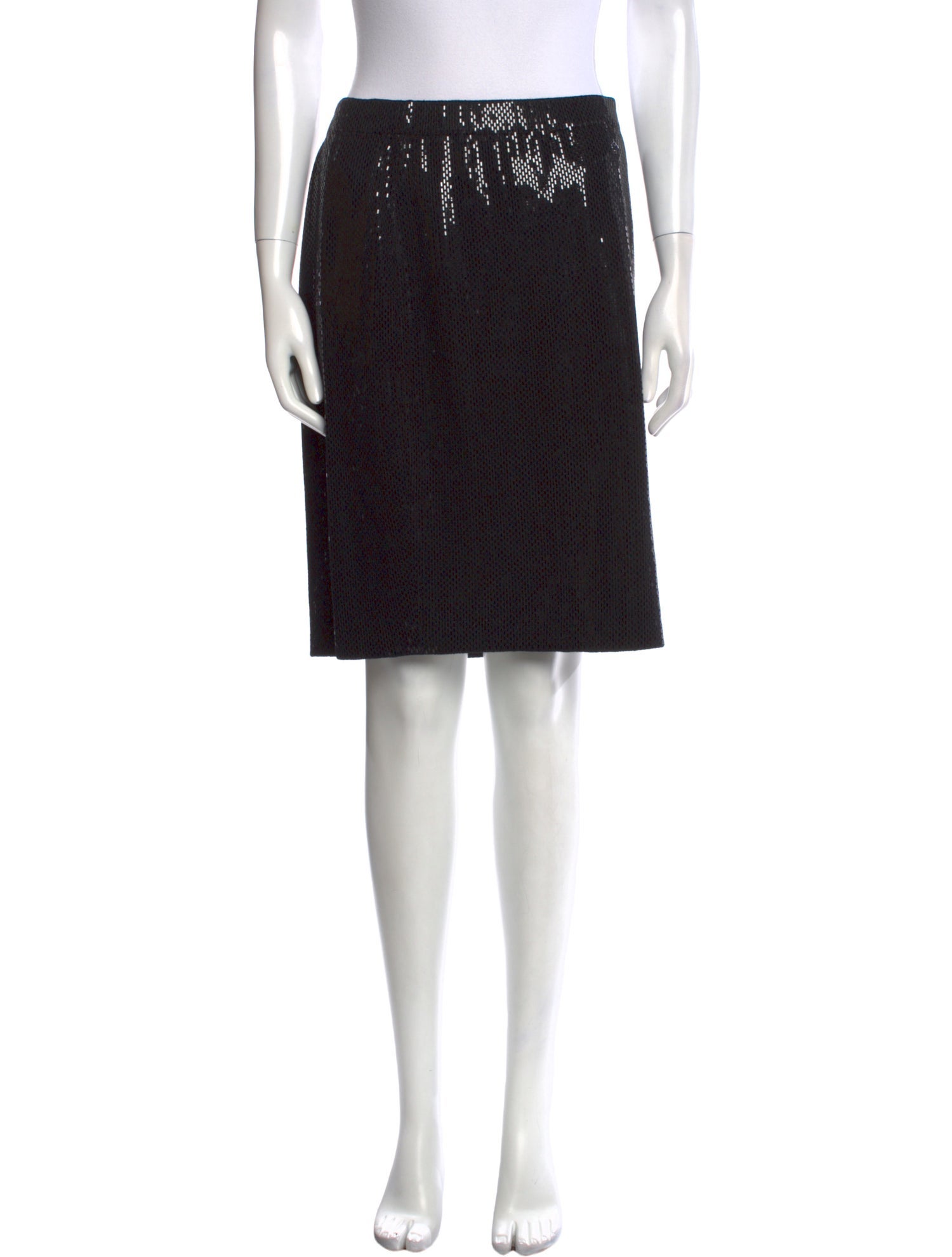 St. John Couture Glitter Accents Knee-Length Skirt