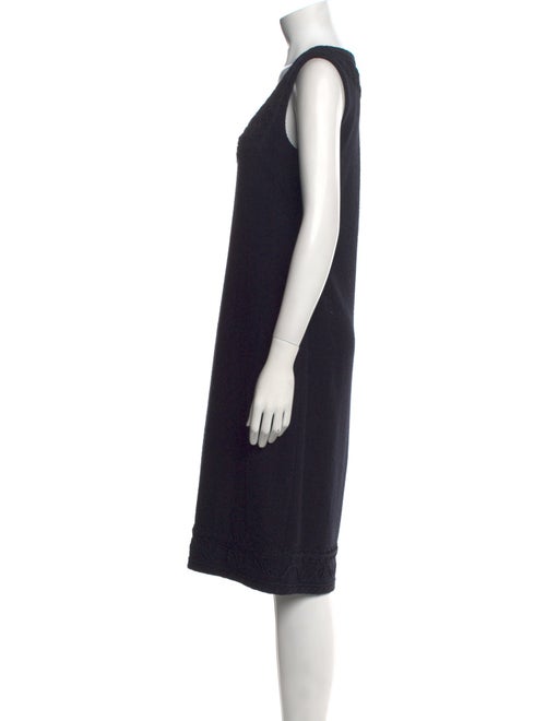 St. John Couture Square Neckline Knee-Length Dress