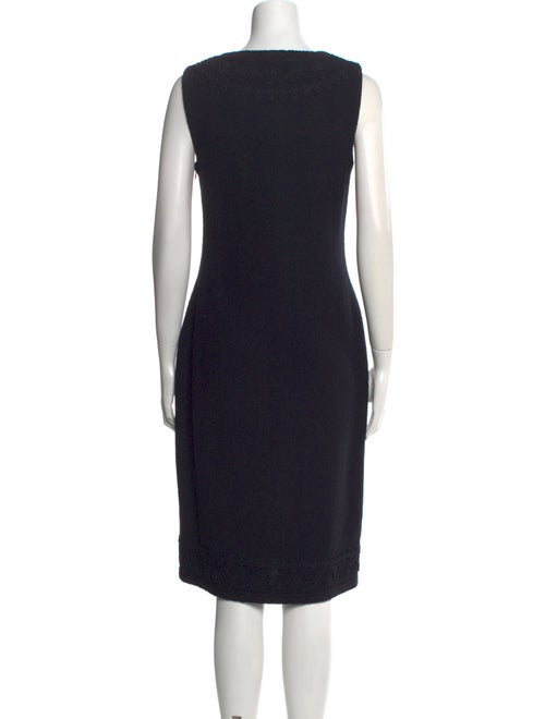 St. John Couture Square Neckline Knee-Length Dress