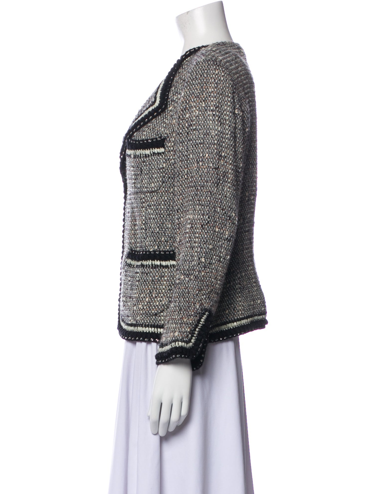 St. John Couture Virgin Wool Tweed Pattern Jacket w/ Tags