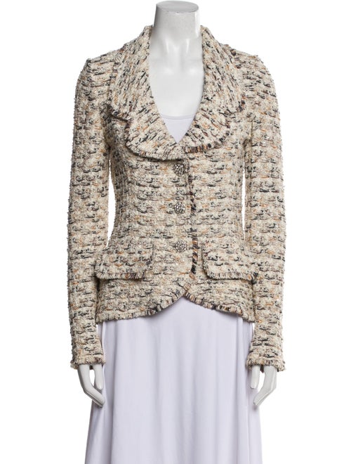 St. John Couture Wool Tweed Pattern Blazer