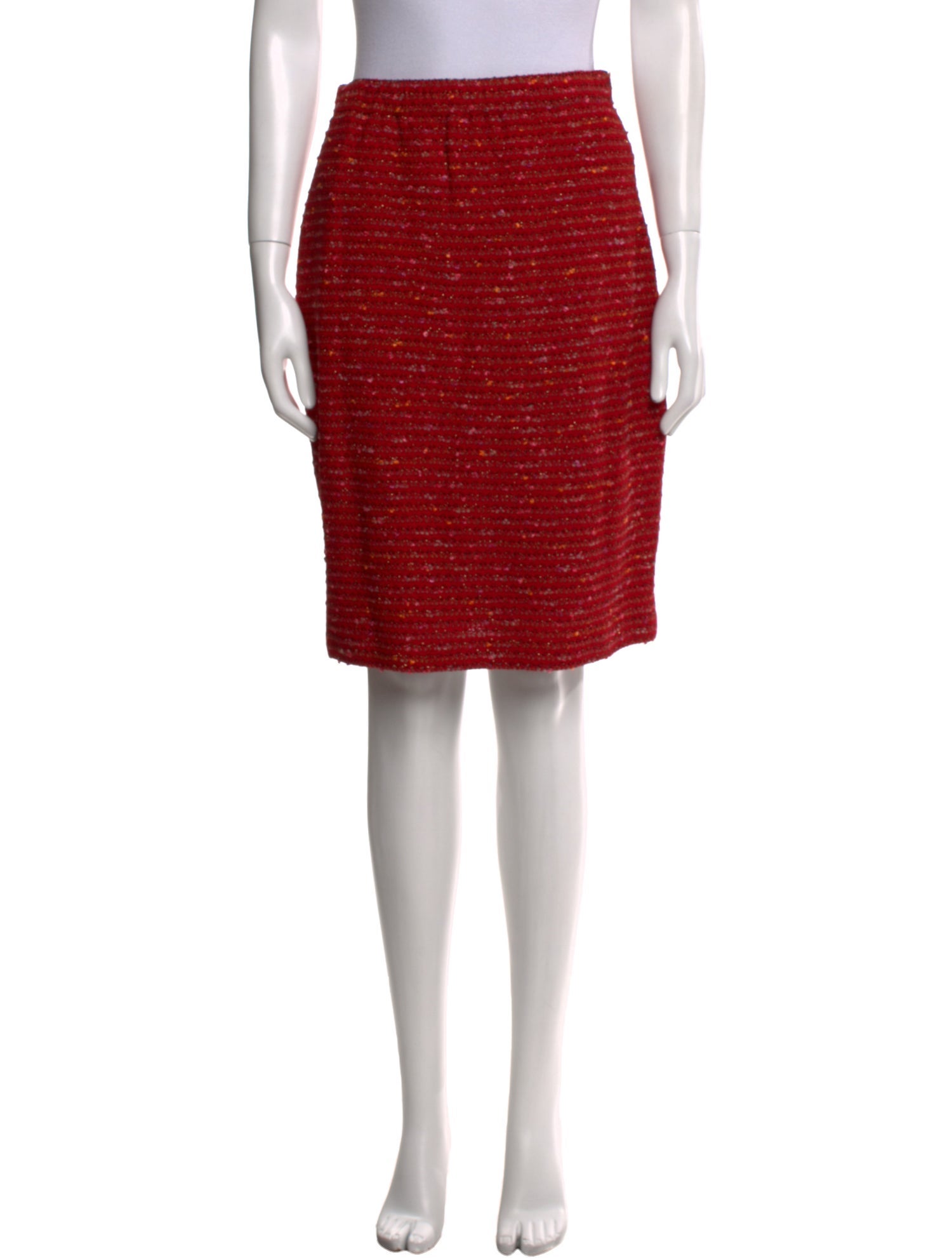 St. John Couture Wool Knee-Length Skirt
