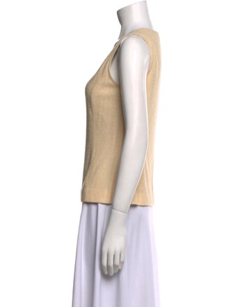 St. John Couture Scoop Neck Sleeveless Top
