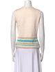St. John Couture Striped Crew Neck Top