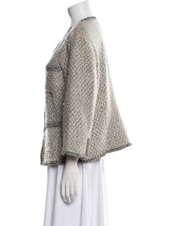 St. John Couture Wool Faux Fur Jacket