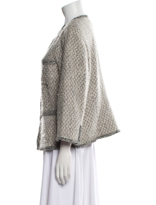 St. John Couture Wool Faux Fur Jacket