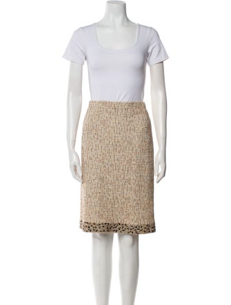 St. John Couture Printed Crystal Embellishments Skirt Set