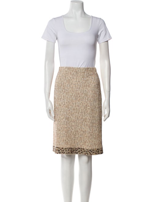 St. John Couture Printed Crystal Embellishments Skirt Set