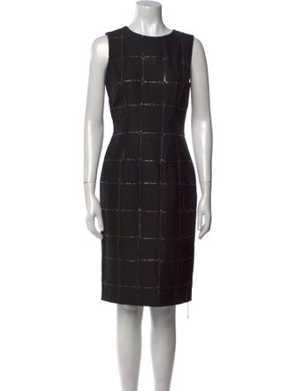 St. John Couture Plaid Print Mini Dress