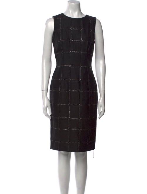 St. John Couture Plaid Print Mini Dress