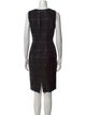 St. John Couture Plaid Print Mini Dress