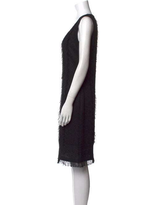 St. John Couture V-Neck Knee-Length Dress