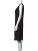 St. John Couture V-Neck Knee-Length Dress