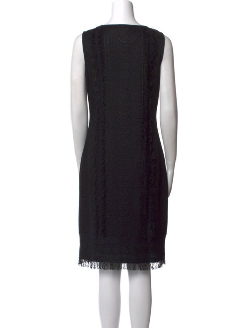 St. John Couture V-Neck Knee-Length Dress