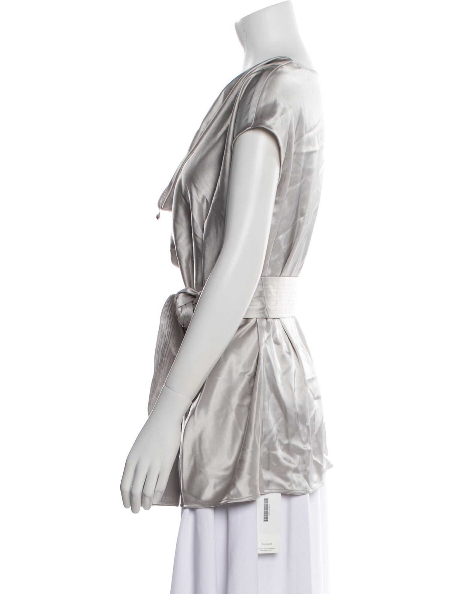 St. John Couture Cowl Neck Short Sleeve Tunic