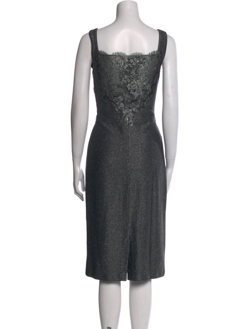 St. John Couture Square Neckline Midi Length Dress