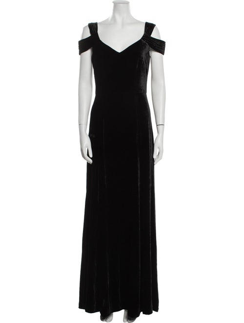 St. John Couture V-Neck Long Dress