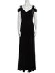 St. John Couture V-Neck Long Dress