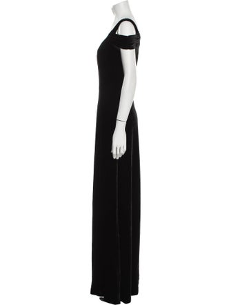 St. John Couture V-Neck Long Dress