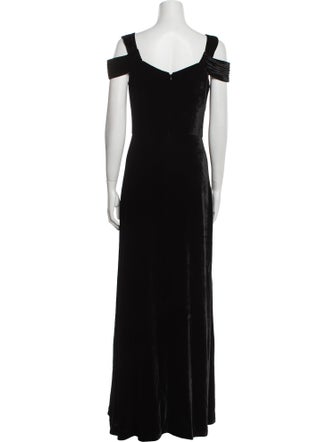 St. John Couture V-Neck Long Dress