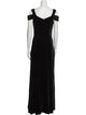 St. John Couture V-Neck Long Dress