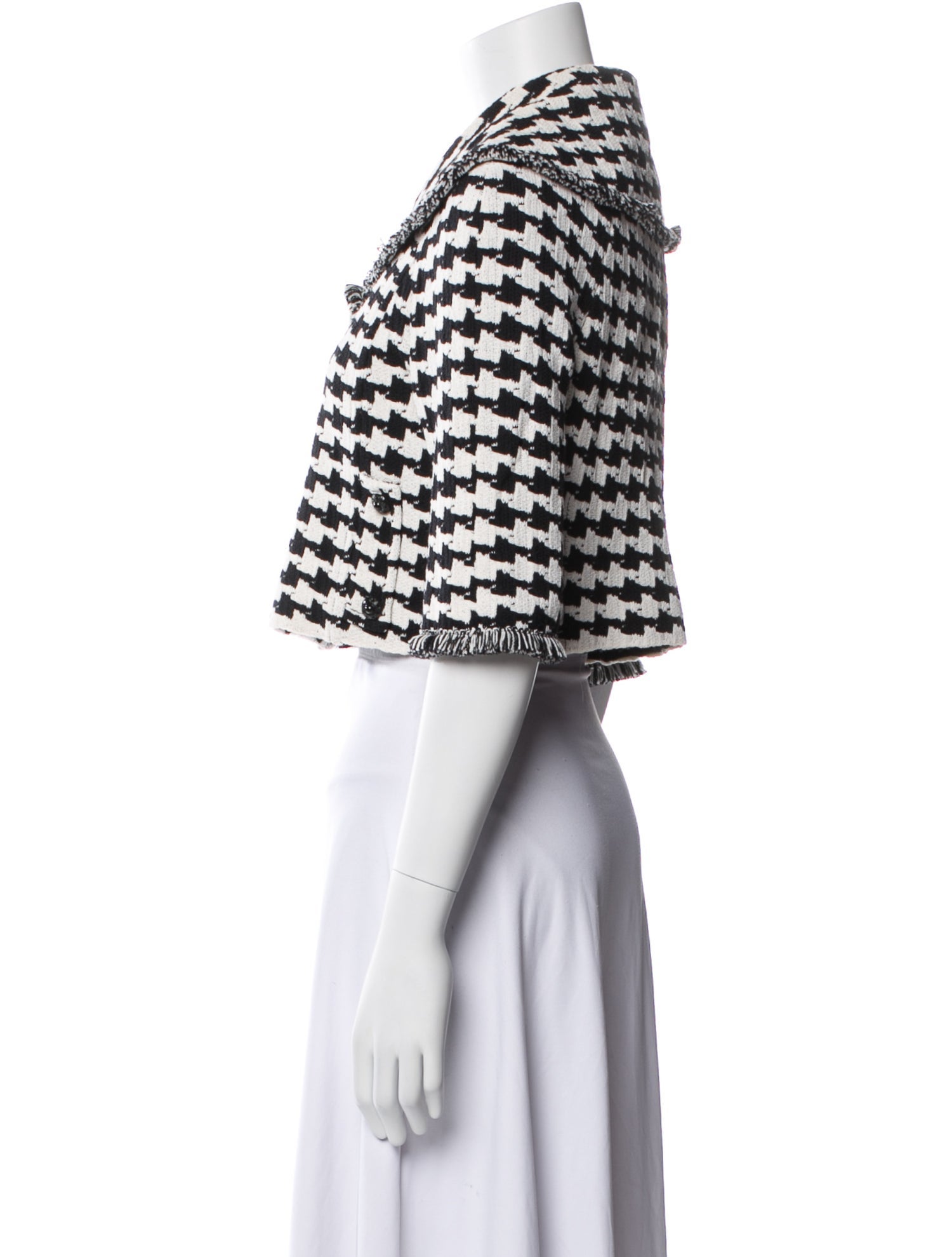St. John Couture Houndstooth Print Blazer