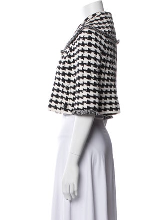 St. John Couture Houndstooth Print Blazer