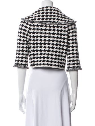 St. John Couture Houndstooth Print Blazer