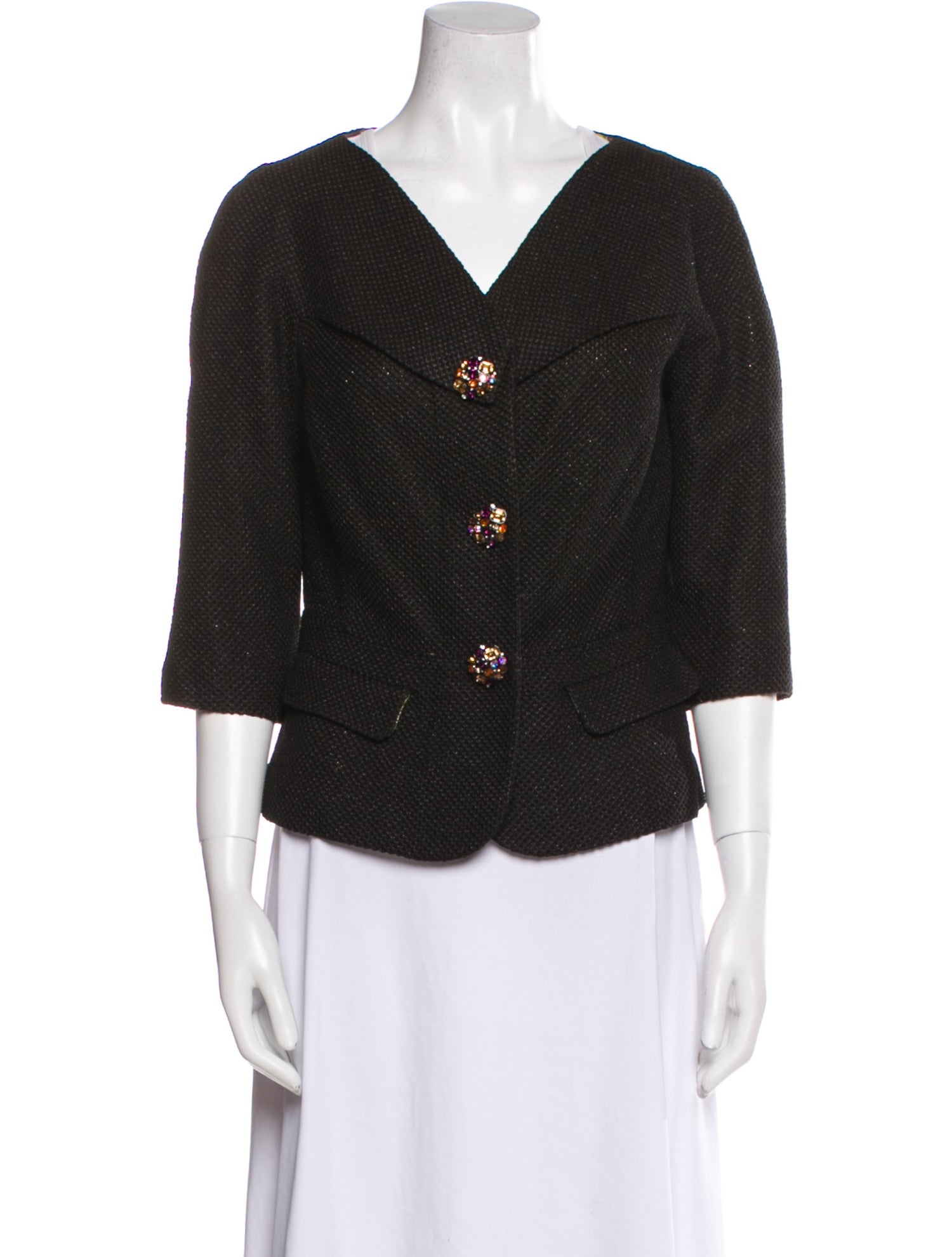 St. John Couture Tweed Pattern Jacket