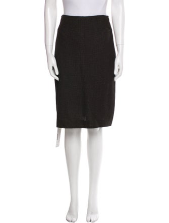 St. John Couture Chenille Knee-Length Skirt