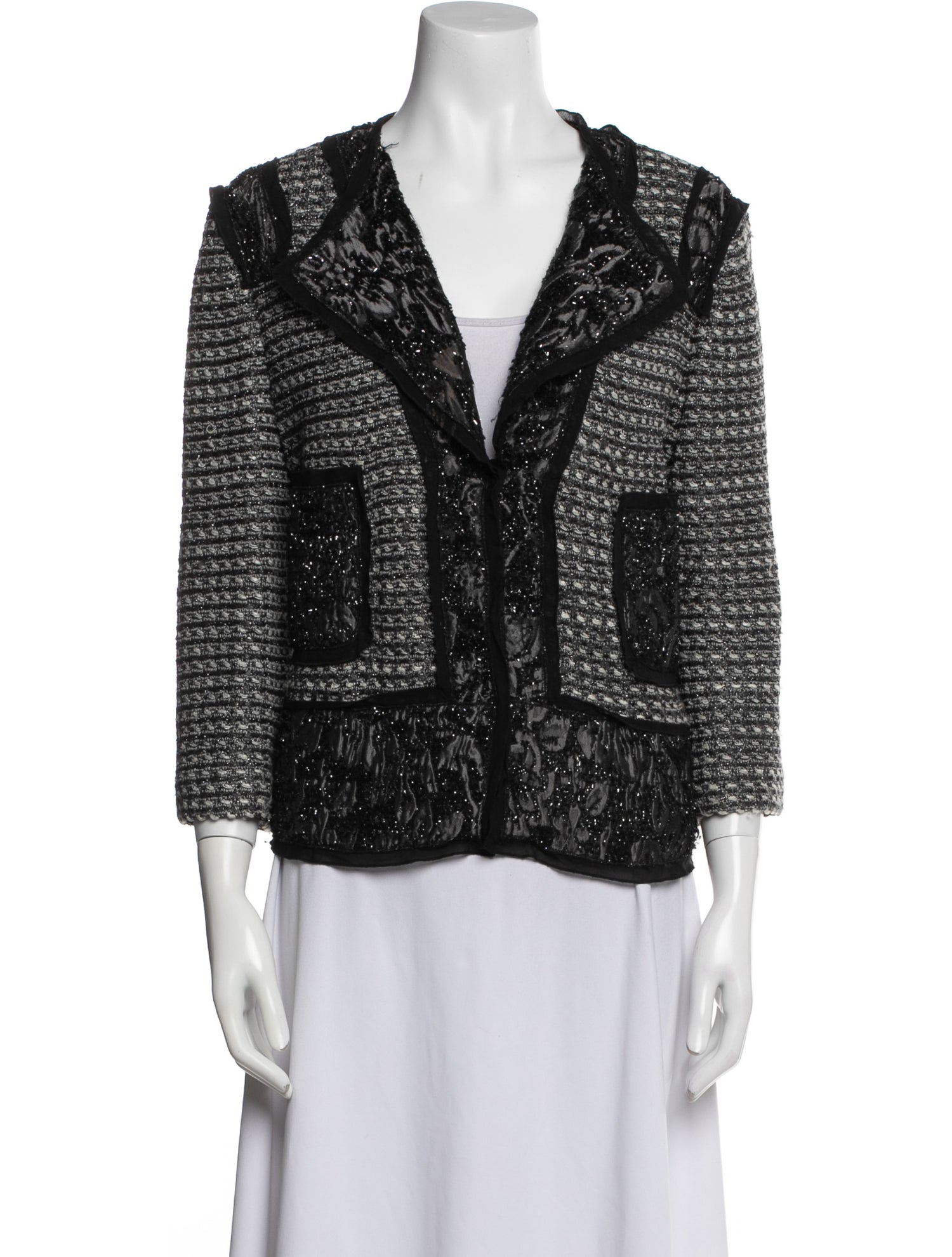 St. John Couture Tweed Pattern Evening Jacket