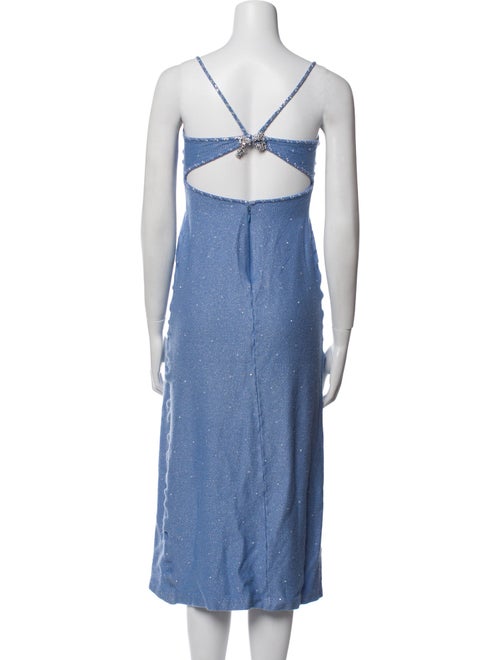 St. John Couture Square Neckline Midi Length Dress