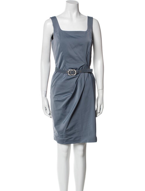 St. John Couture Square Neckline Knee-Length Dress