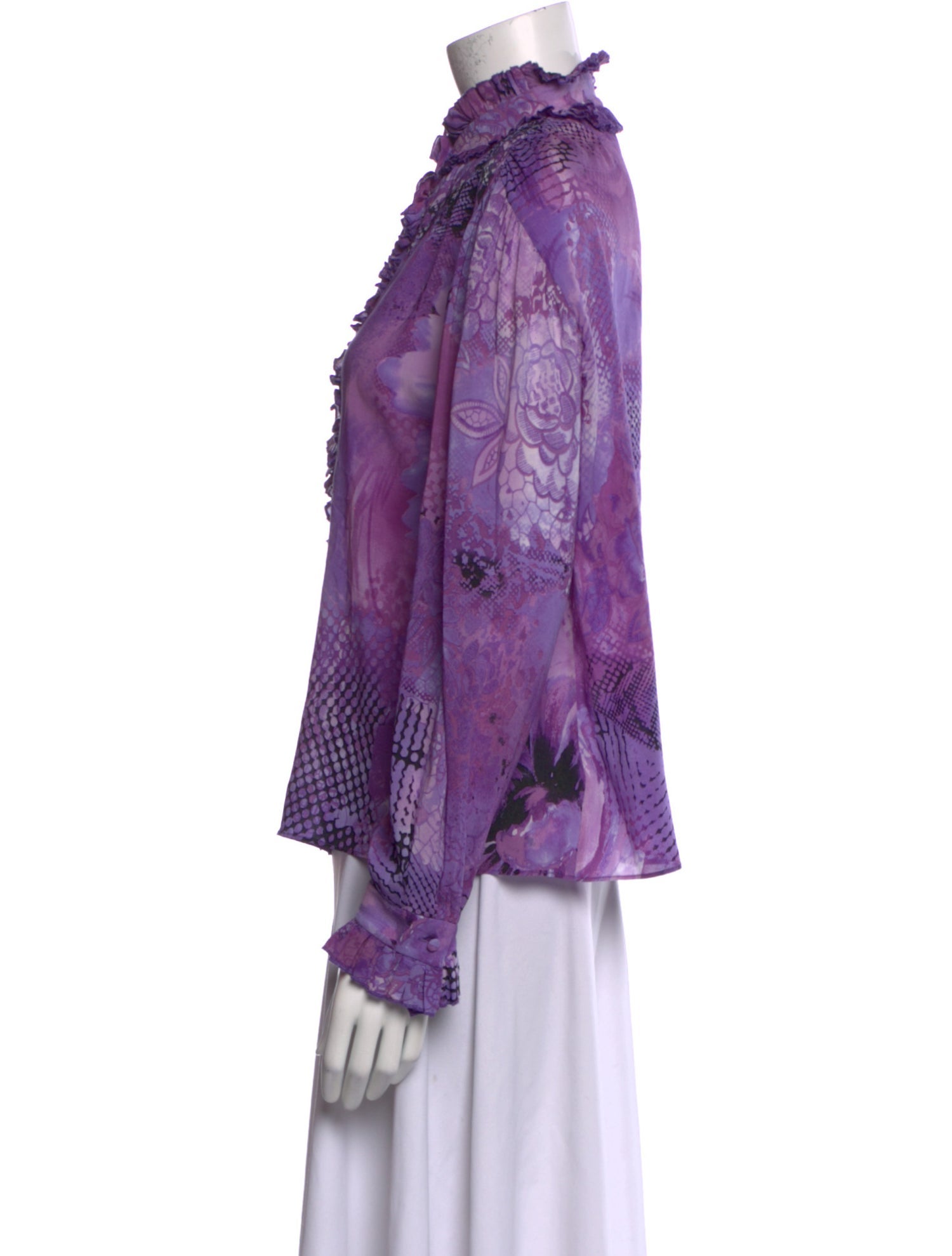 St. John Couture Silk Printed Blouse