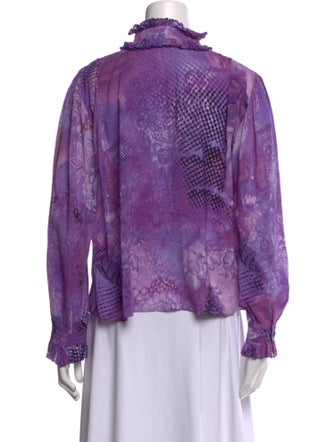 St. John Couture Silk Printed Blouse