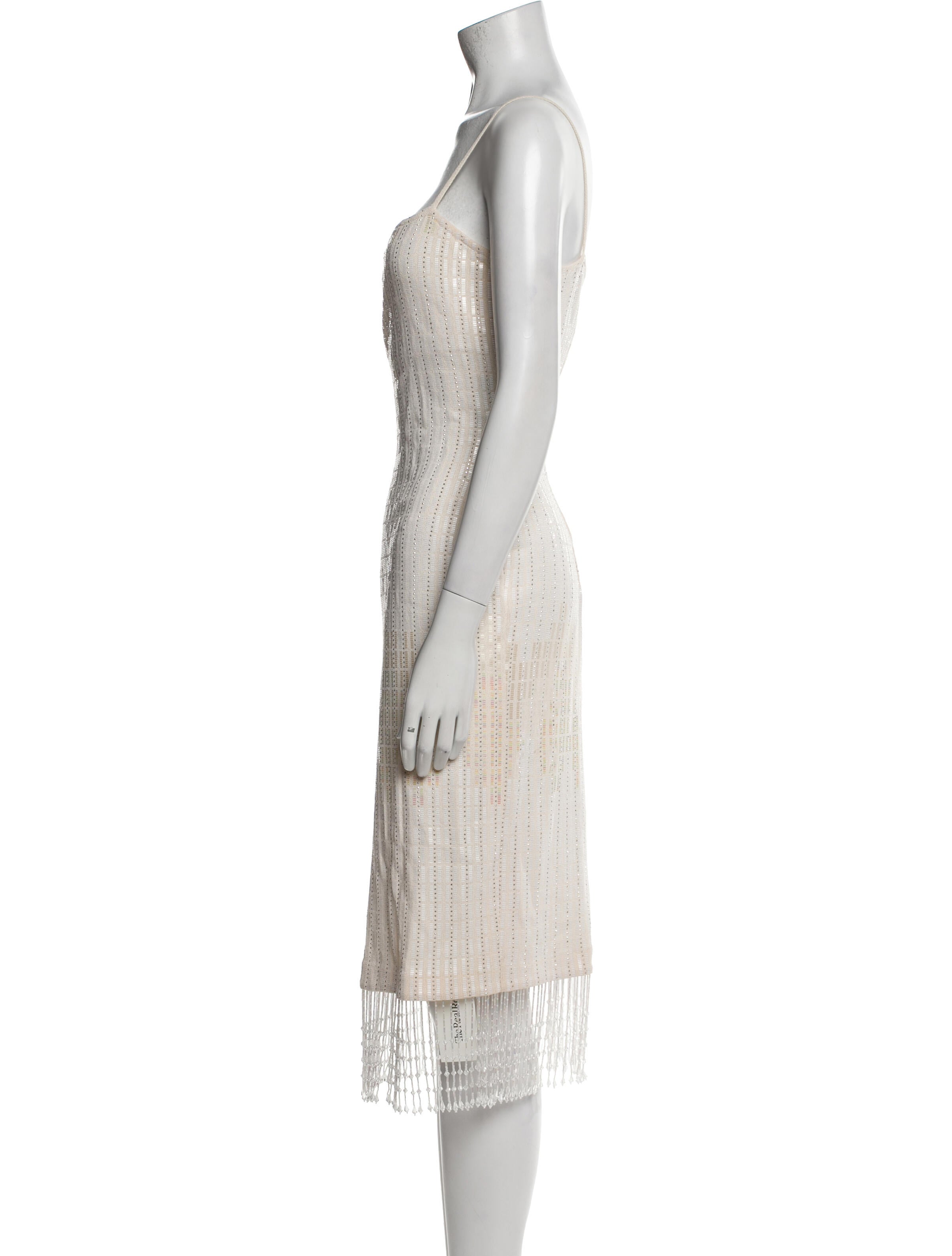 St. John Couture Square Neckline Knee-Length Dress