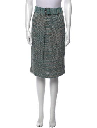 St. John Couture Tweed Pattern Knee-Length Skirt