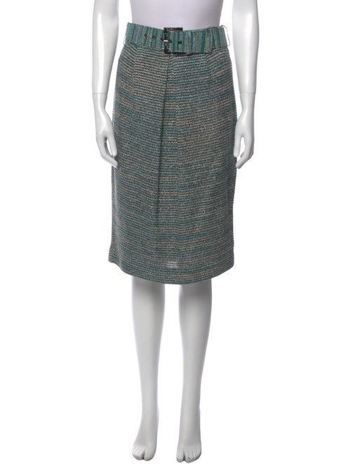 St. John Couture Tweed Pattern Knee-Length Skirt