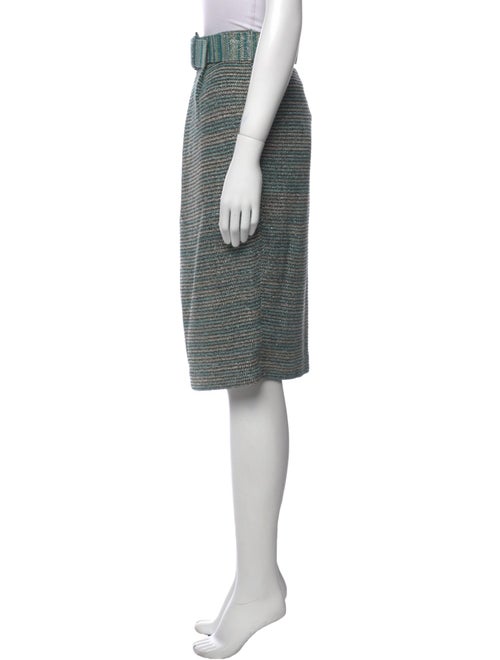 St. John Couture Tweed Pattern Knee-Length Skirt