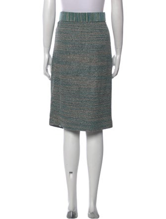 St. John Couture Tweed Pattern Knee-Length Skirt