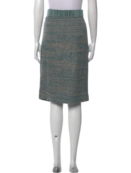 St. John Couture Tweed Pattern Knee-Length Skirt