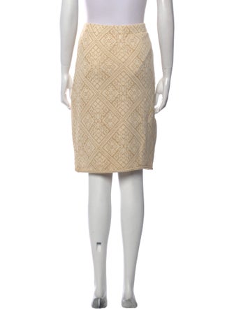 St. John Couture Printed Knee-Length Skirt