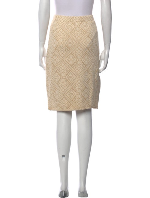 St. John Couture Printed Knee-Length Skirt