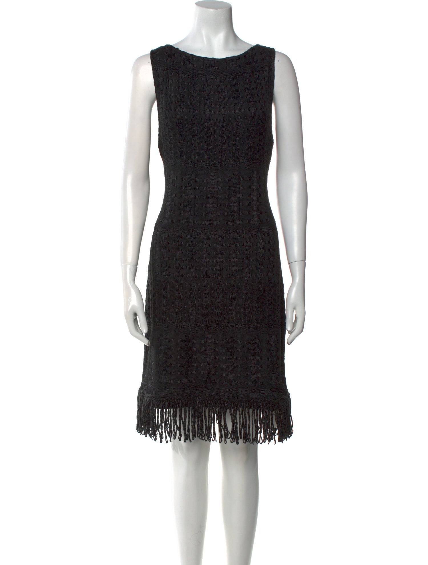 St. John Couture Scoop Neck Mini Dress