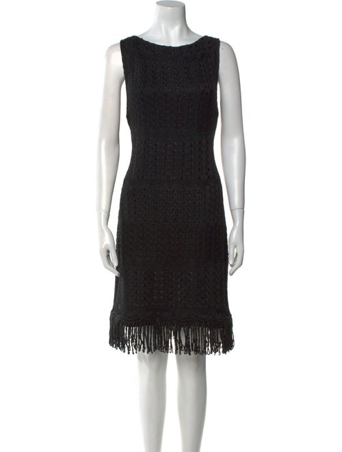 St. John Couture Scoop Neck Mini Dress